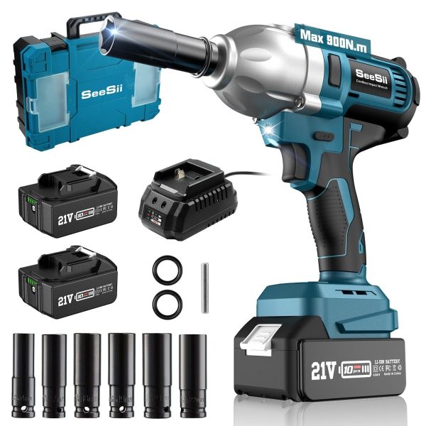 Cordless Impact Wrench 1/2 inch for Car Home SeeSii WH710 - Image 2