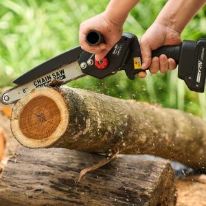 8 In Mini Chain Saw SEESII SC8B Cordless Electric Battery Brushless Chainsaw