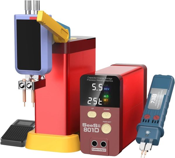 Seesii 801D Spot Welder 12KW Capacitor for 0.1-0.3mm Nickel Strip