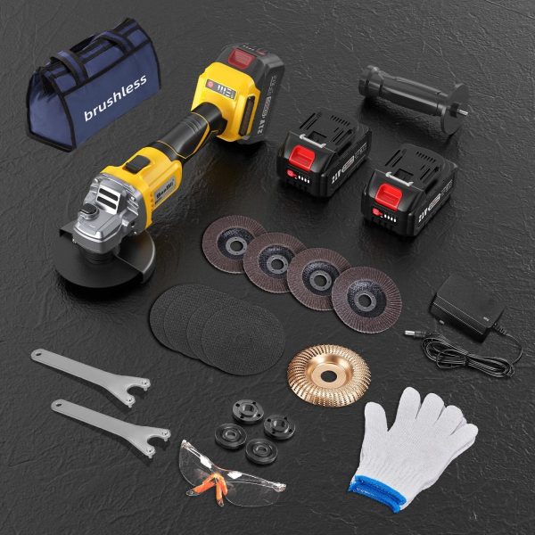 SEESII AG0200S Cordless Angle Grinder 4-1/2",  10,000RPM Brushless - Image 9