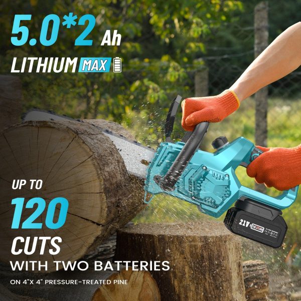SeeSii M12 Ace Battery Chainsaw 12 Inch with 2*4000mAh Batteries - Image 5