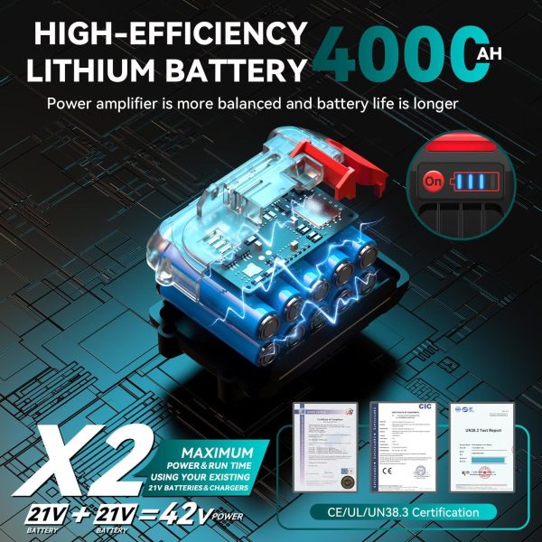 SeeSii M6 Pro Mini Chainsaw 6 Inch Battery Powered with 2*4000mAh Batteries - Image 5