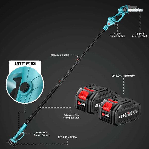 Seesii P8 Ace 2-in-1 Pole Saw & MiniChainsaw, battery powered pole chainsaw - Image 8