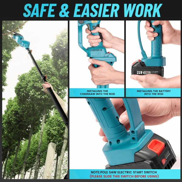 Seesii P8 Ace 2-in-1 Pole Saw & MiniChainsaw, battery powered pole chainsaw - Image 5
