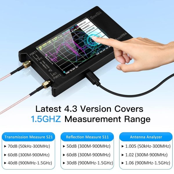 Seesii NanoVNA-H4 4'' Vector Network Analyzer 10KHz-1.5GHz - Image 5