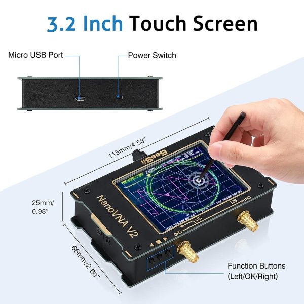 Seesii Nanovna SAA-V2 3.2'' Vector Network Analyzer 10KHz-3GHz - Image 2