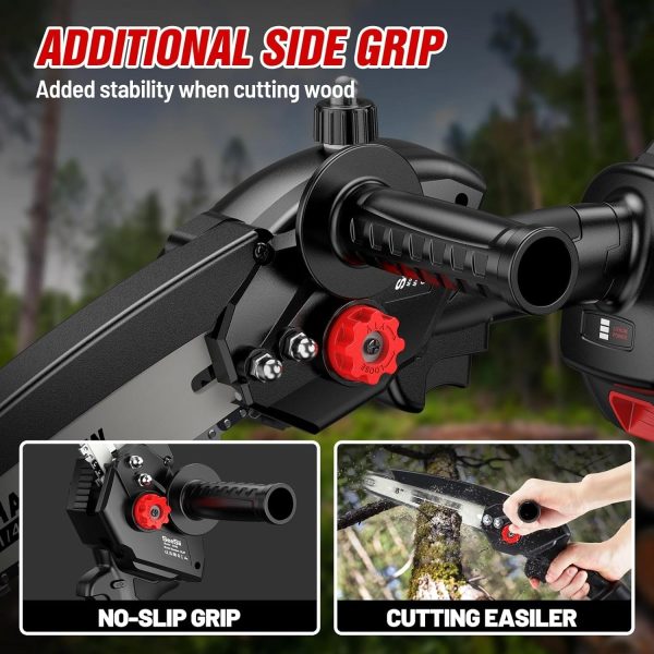 8 In Mini Chain Saw SEESII SC8B Cordless Electric Battery Brushless Chainsaw - Image 8