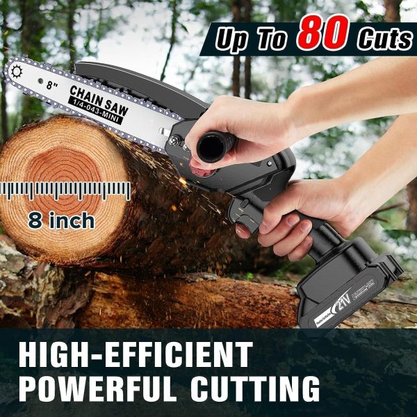 8 In Mini Chain Saw SEESII SC8B Cordless Electric Battery Brushless Chainsaw - Image 2