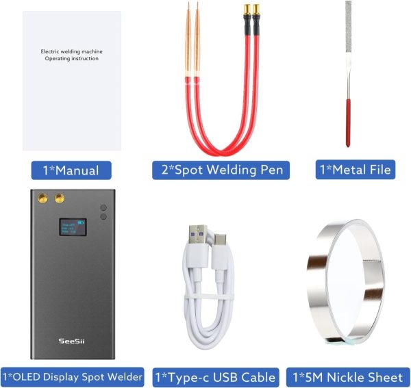 Seesii ‎SE-201 7500mAh Portable Spot Welder 80 Gears Adjustable with LCD Screen - Image 9