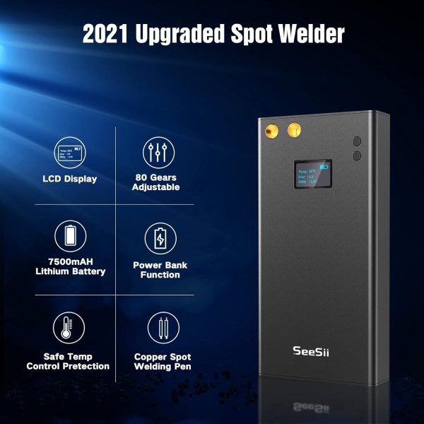 Seesii ‎SE-201 7500mAh Portable Spot Welder 80 Gears Adjustable with LCD Screen - Image 2