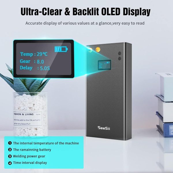 Seesii ‎SE-201 7500mAh Portable Spot Welder 80 Gears Adjustable with LCD Screen - Image 5