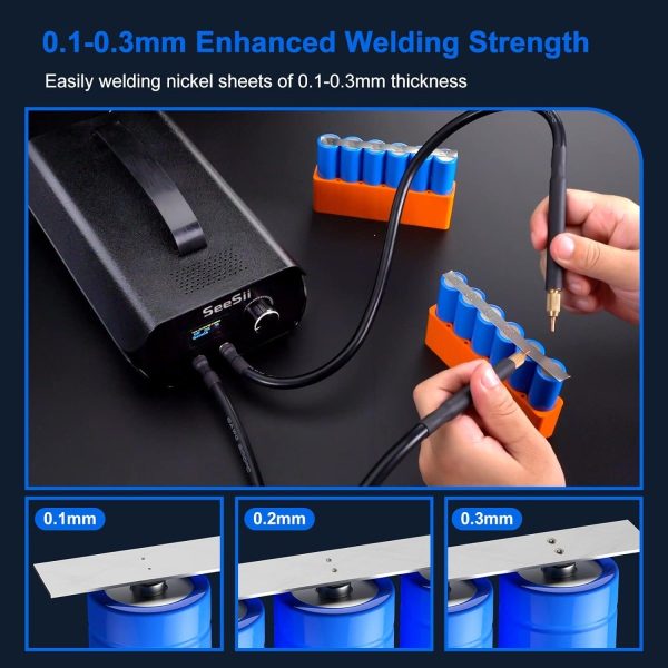 Seesii SE202 Spot Welder with Farad Capacitor 3000F 120 Gears Adjustable - Image 3