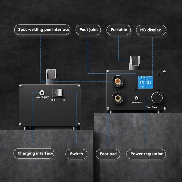 Seesii SE203 Dual Farad Spot Welder 250 Gears 3000F Capacitor with LCD - Image 8