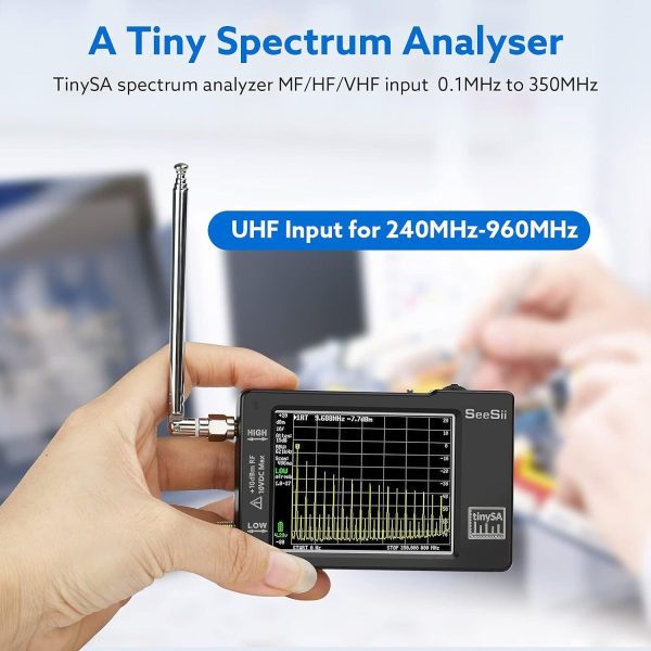 SeeSii TinySA 2.8'' Spectrum Analyzer 100kHz-960MHz with ESD Protect - Image 3