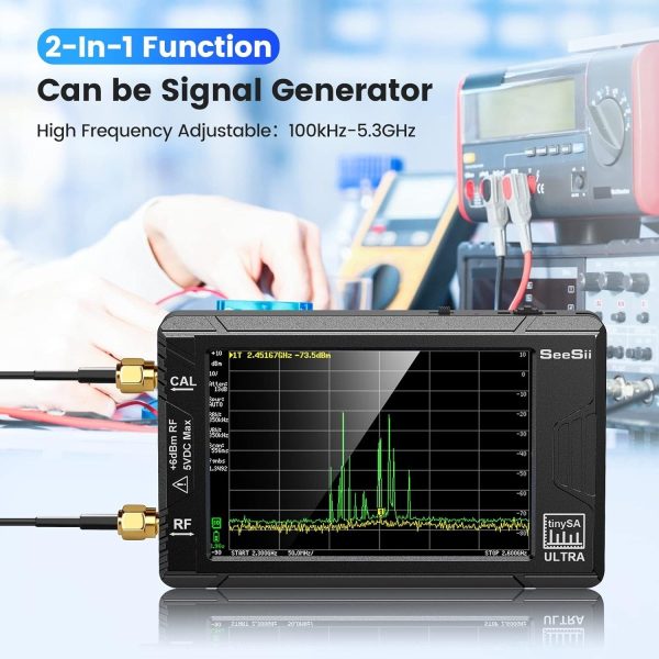 SeeSii TinySA ULTRA 4'' Spectrum Analyzer 100kHz-5.3GHz with 32GB Card - Image 4