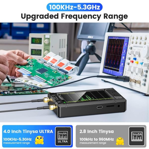SeeSii TinySA ULTRA 4'' Spectrum Analyzer 100kHz-5.3GHz with 32GB Card - Image 3