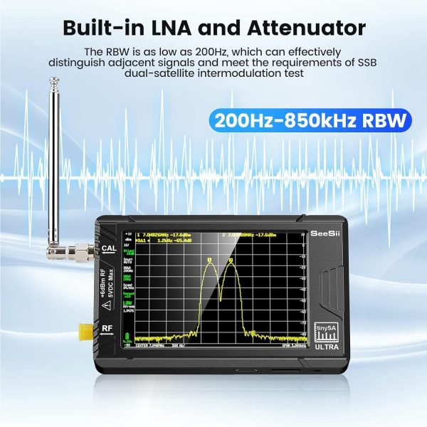 SeeSii TinySA ULTRA 4'' Spectrum Analyzer 100kHz-5.3GHz with 32GB Card - Image 5
