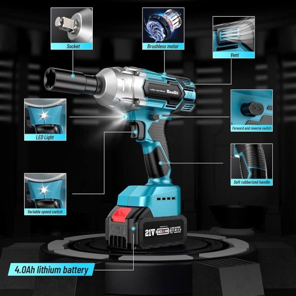 Seesii 1/2 impact wrench with battery and charger - Seesii WH700 - Image 10