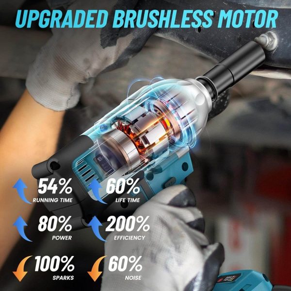 Cordless Impact Wrench 1/2 inch for Car Home SeeSii WH710 - Image 7