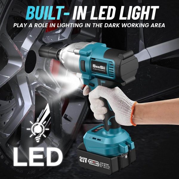 Cordless Impact Wrench 1/2 inch for Car Home SeeSii WH710 - Image 9